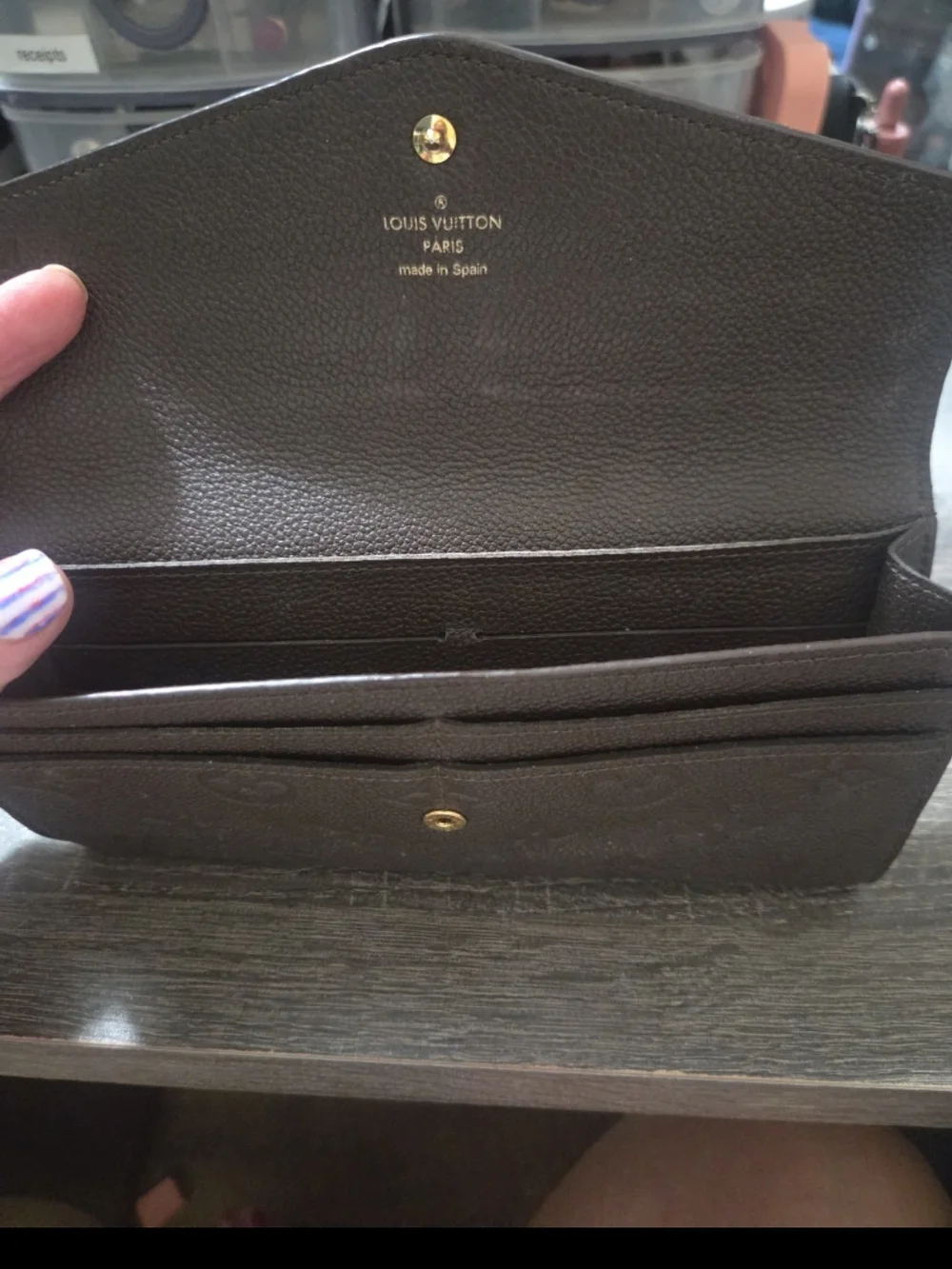 Louis Vuitton Curieuse Empreinte Leather wallet brown